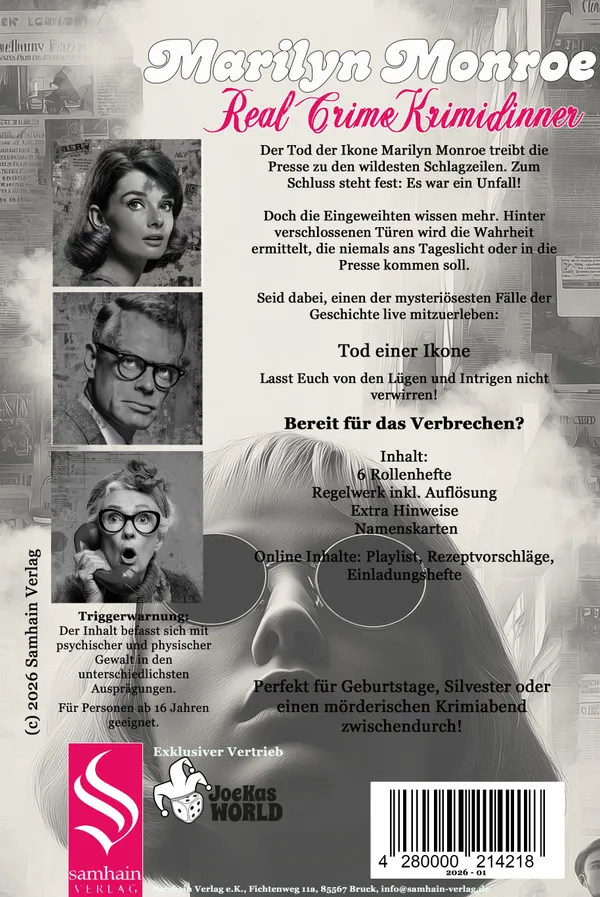 Marilyn Monroe, Rückseite der Box